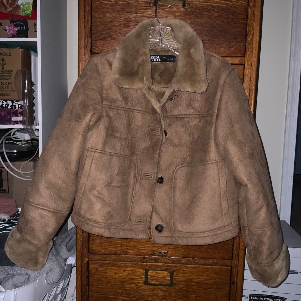 Faux suede jacket - image 1